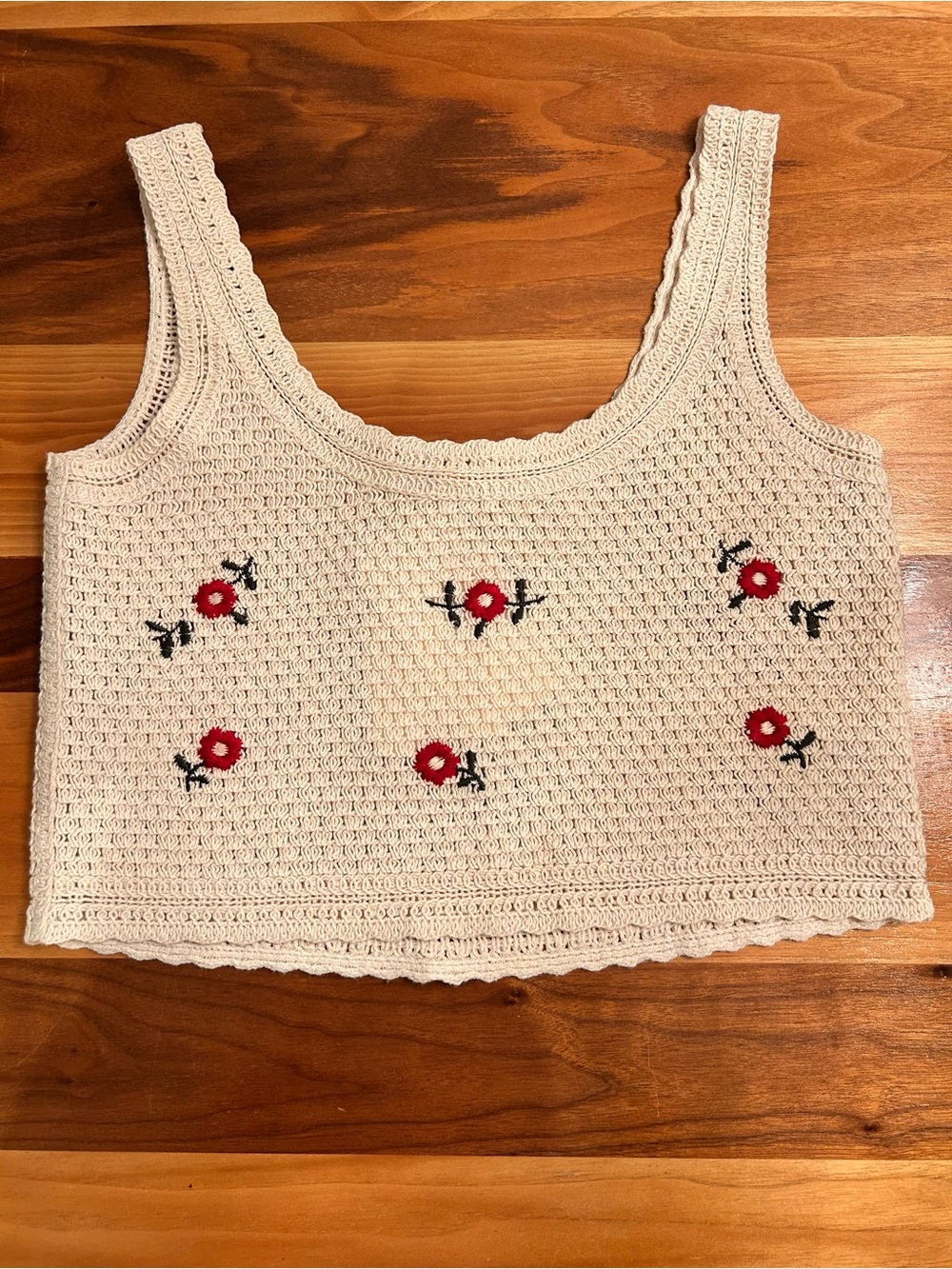 Sezane Yda Floral Knit Tank Top Size Small - Picture 3 of 8